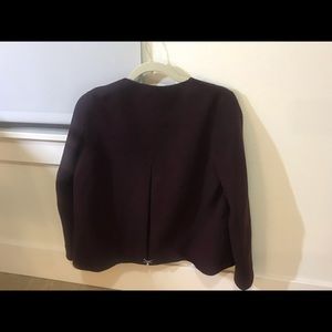 Massimo Dutti Wool Jacket in Burgundy size XS